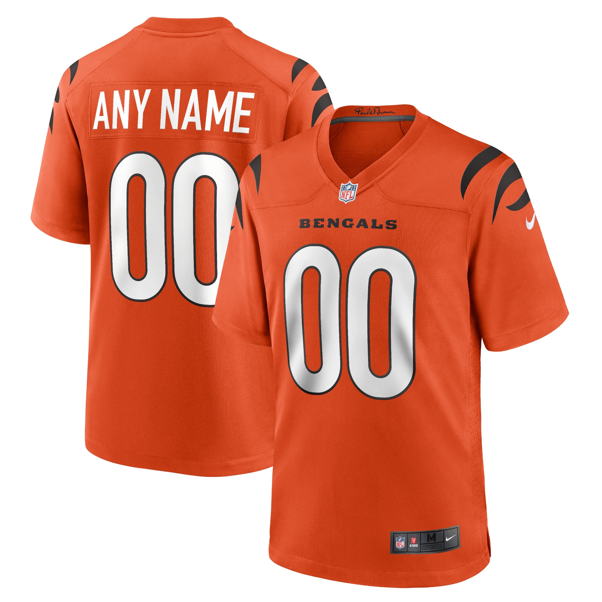 Cincinnati Bengals Alternate Game Custom Jersey - Orange Custom Jerseys Nfl