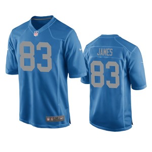 Detroit Lions Jesse James Blue Throwback Game Jersey