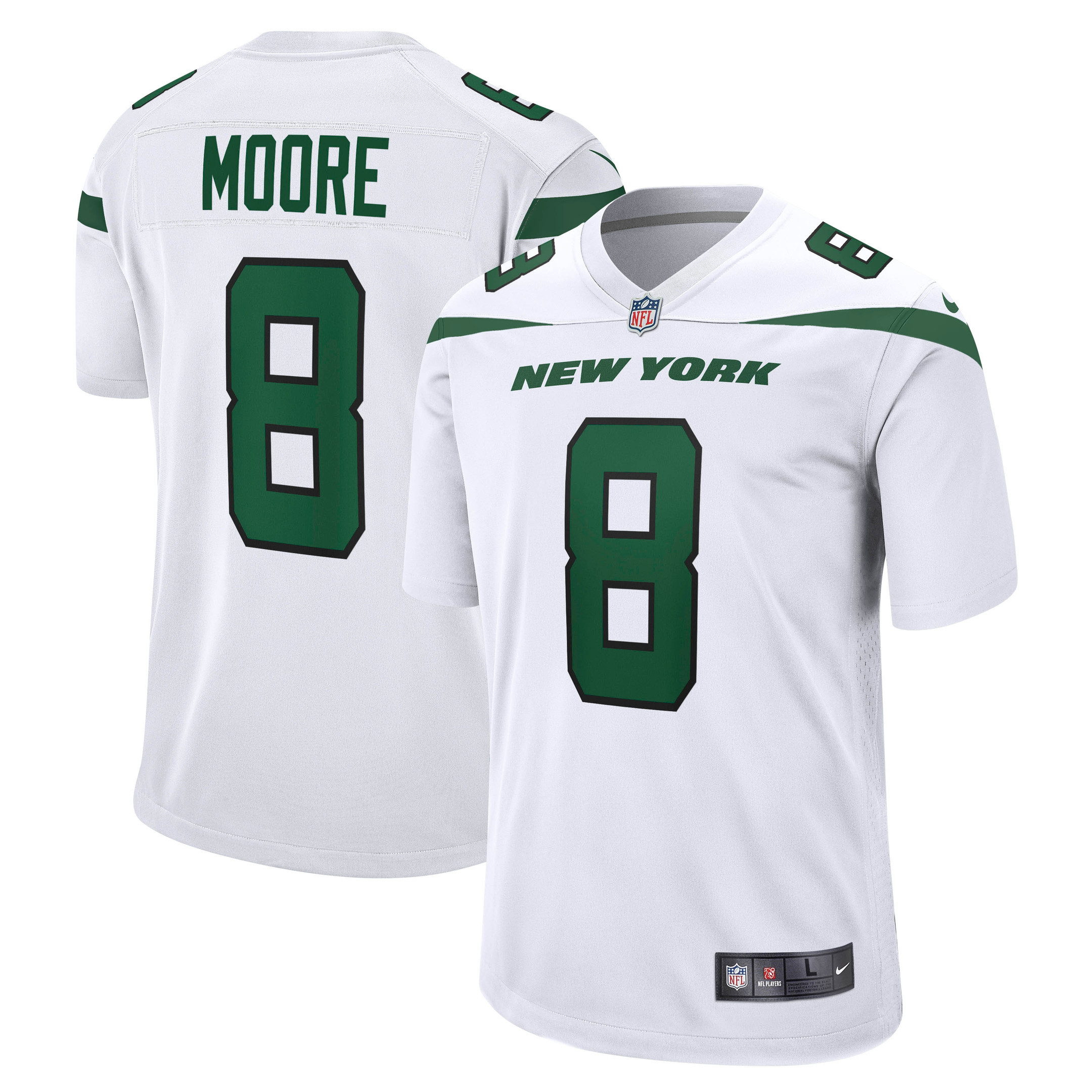 Elijah Moore New York Jets Game Jersey White Nfl