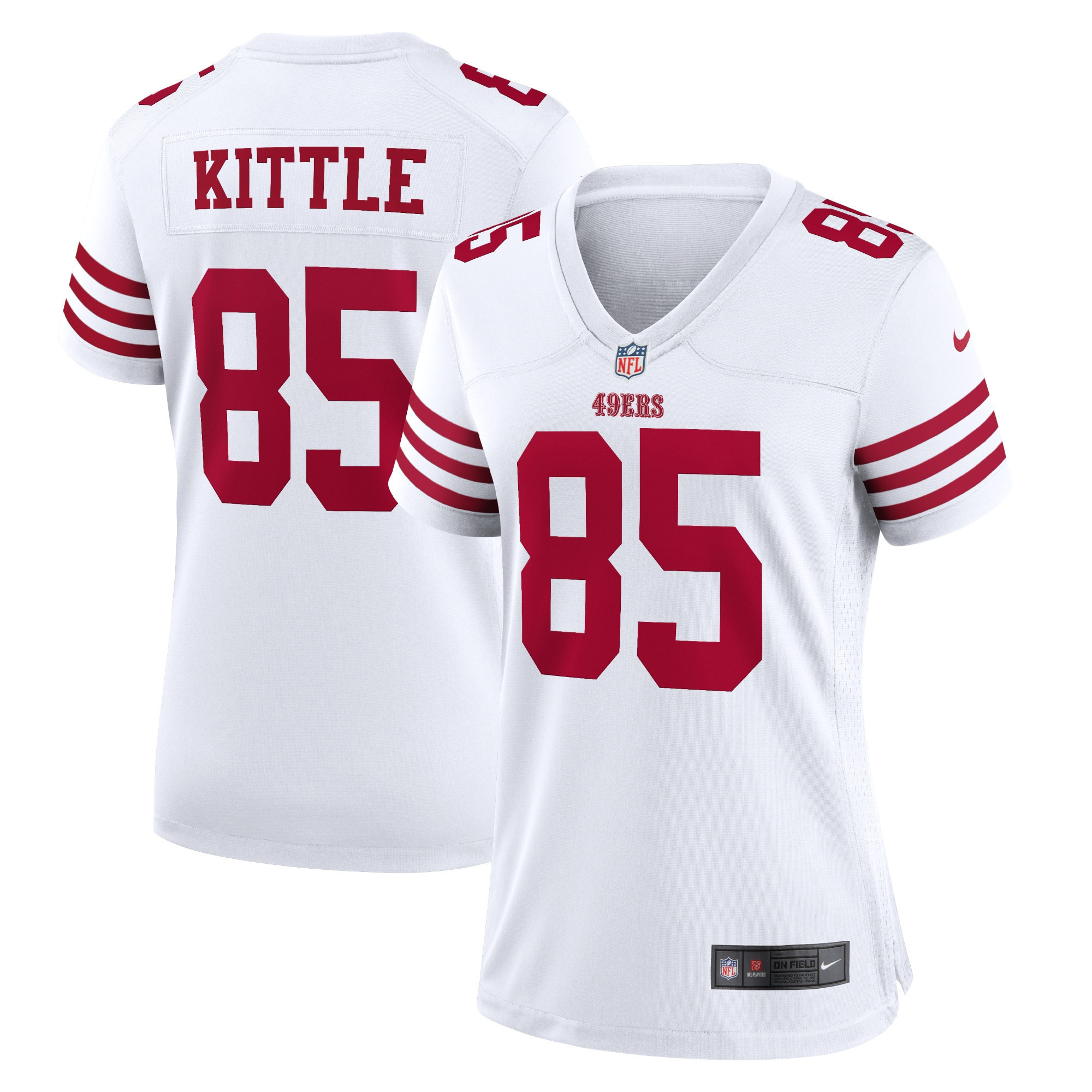 George Kittle San Francisco 49ers Womens Player Game Jersey White Nfl