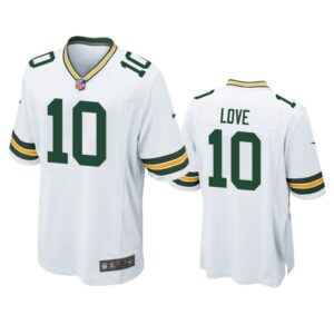 Green Bay Packers Jordan Love White 2020 Nfl Draft Game Jersey - Cocomos