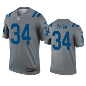 Indianapolis Colts Rock Ya-sin Gray Inverted Legend Jersey