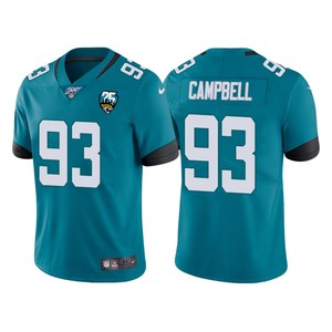 Jacksonville Jaguars 25th Anniversary Calais Campbell Teal Vapor Limited Jersey