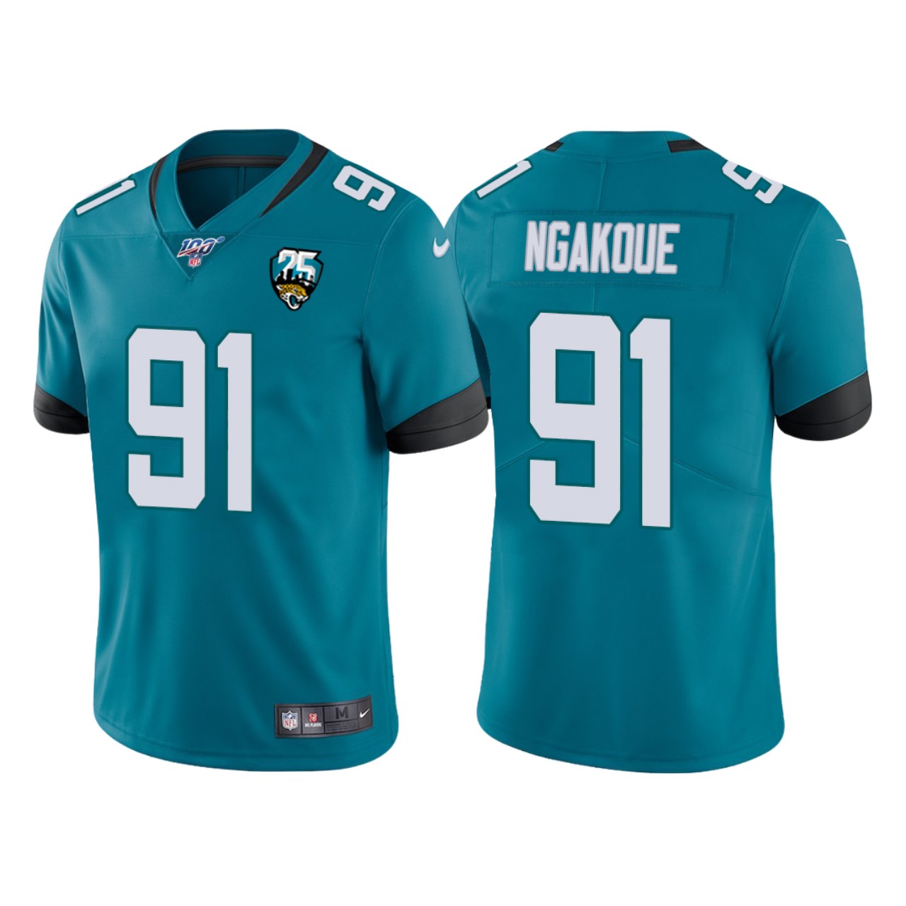 Jacksonville Jaguars 25th Anniversary Yannick Ngakoue Teal Vapor Limited Jersey
