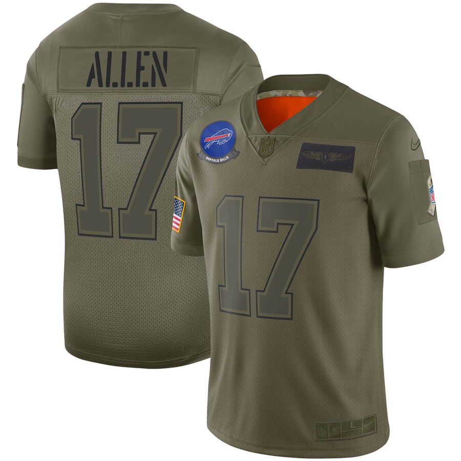Josh Allen Buffalo Bills Nike Youth 2019 Salute To Service Game Jersey - Olive