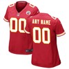 Kansas City Chiefs Womens Custom Game Jersey Red Custom Jerseys Nfl