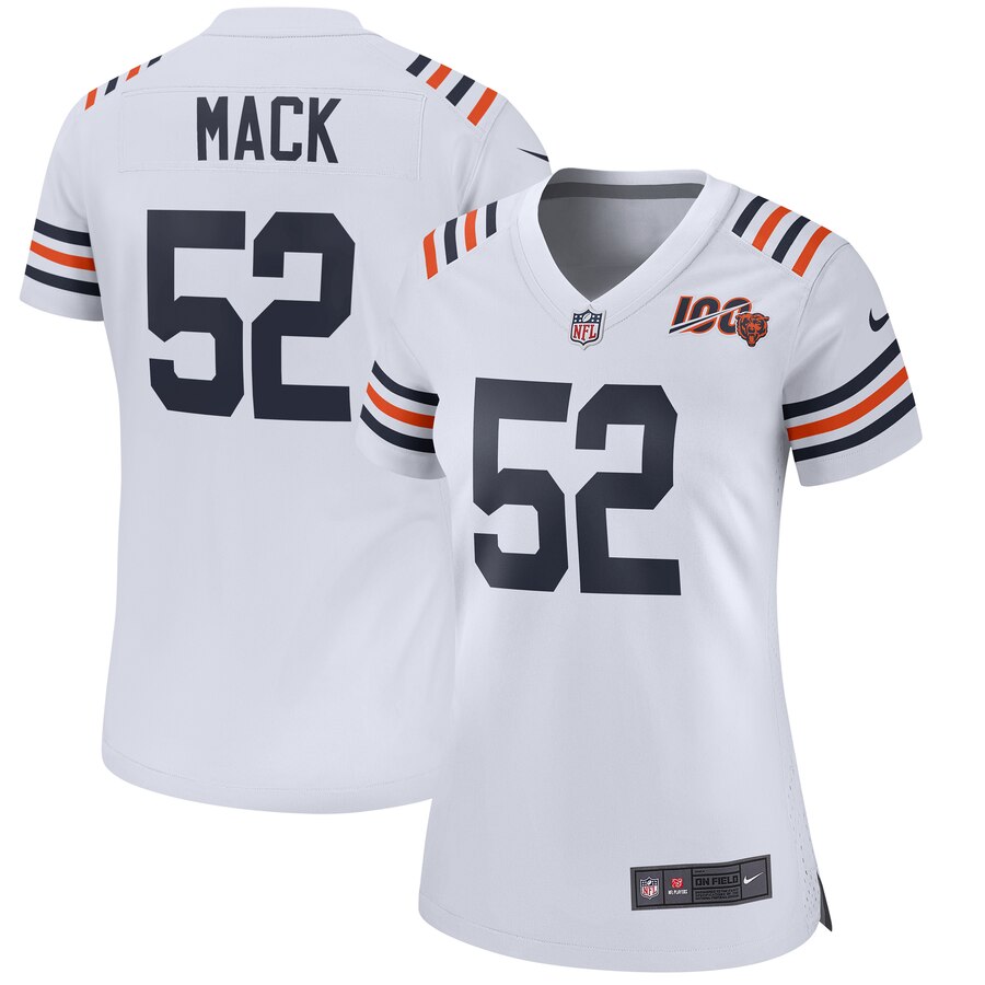 Khalil Mack Chicago Bears Nike Womens 2019 100th Season Alternate Classic Game Jersey - White