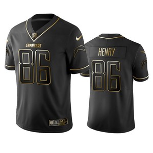 Los Angeles Chargers Hunter Henry Black Golden Edition 2019 Vapor Untouchable Limited Jersey - Mens