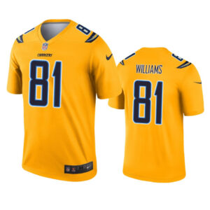 Los Angeles Chargers Mike Williams Gold Inverted Legend Jersey - Cocomos