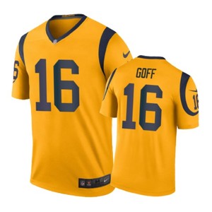 Los Angeles Rams #16 Jared Goff Nike Color Rush Gold Jersey