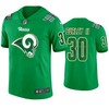 Los Angeles Rams #30 Todd Gurley Jersey St. Patricks Day Kelly Green Lucky - Men - Cocomos