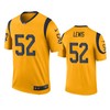 Los Angeles Rams Terrell Lewis Gold Color Rush Legend Jersey