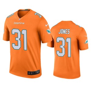 Miami Dolphins Byron Jones Orange Color Rush Legend Jersey
