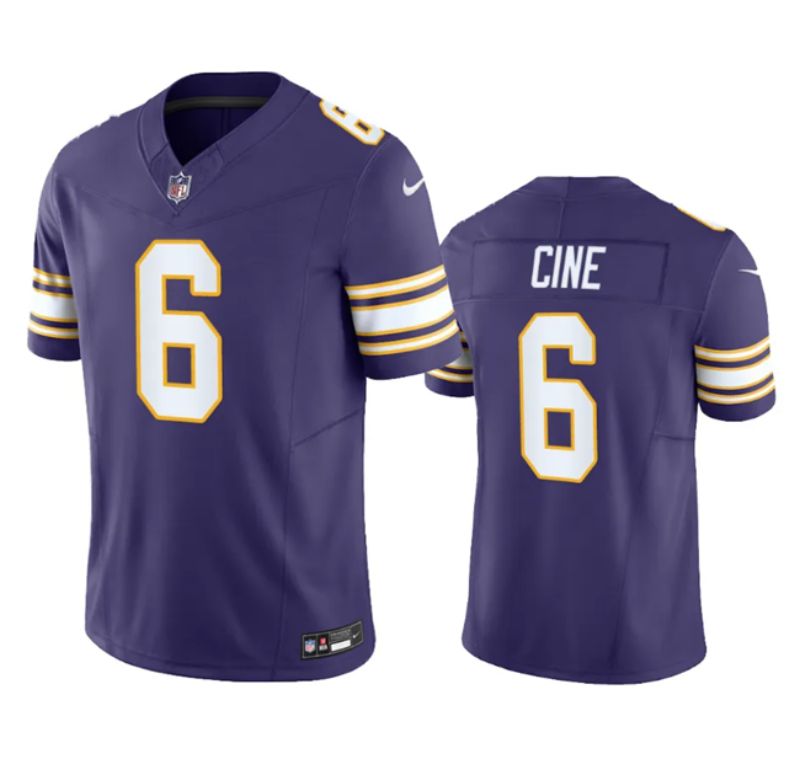 Minnesota Vikings #6 Lewis Cine Purple 2023 Fuse Vapor Untouchable Limited Jersey - Cocomos