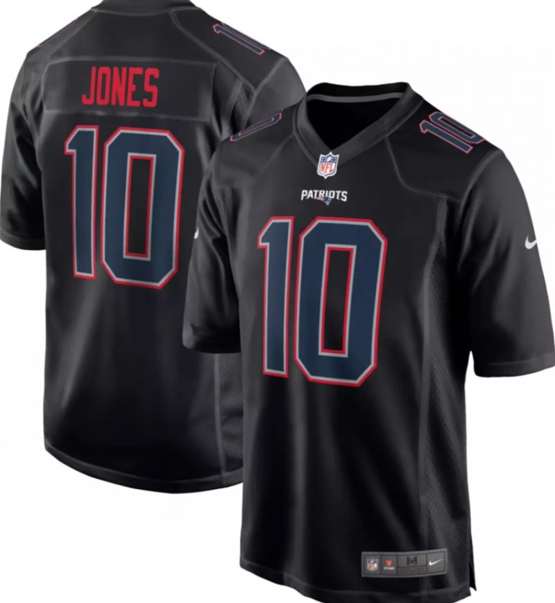 New England Patriots #10 Mac Jones Black Stitched Football Jersey - Cocomos