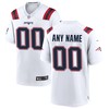 New England Patriots Custom Game Jersey - White Custom Jerseys Nfl