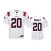 New England Patriots Kyle Dugger White 2020 Nfl Draft Game Jersey