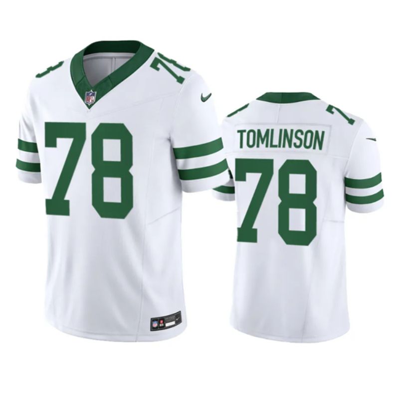New York Jets #78 Laken Tomlinson White 2023 Fuse Vapor Limited Throwback Jersey - Cocomos