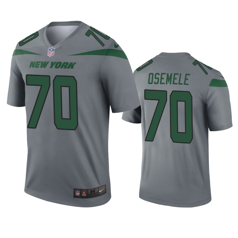 New York Jets Kelechi Osemele Gray Inverted Legend Jersey