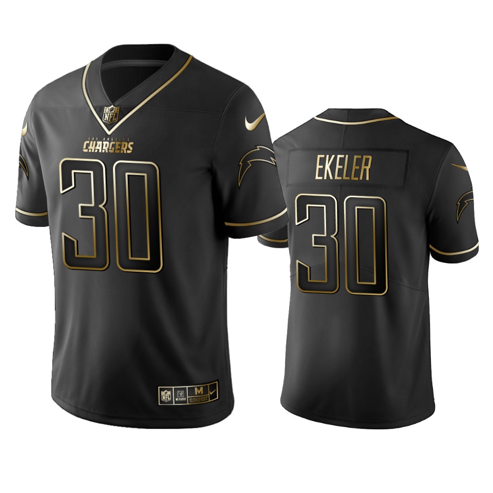 Nfl 100 Austin Ekeler Los Angeles Chargers Black Golden Edition Vapor Untouchable Limited Jersey - Mens