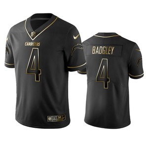 Nfl 100 Commercial Michael Badgley Los Angeles Chargers Black Golden Edition Vapor Untouchable Limited Jersey - Mens