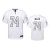 Oakland Raiders Kolton Miller White Color Rush Game Jersey
