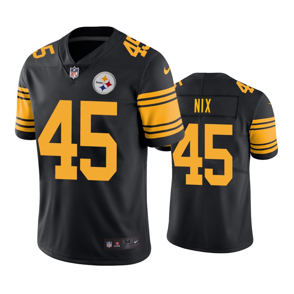 Pittsburgh Steelers Roosevelt Nix Black Nike Color Rush Limited Jersey