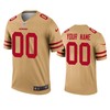 San Francisco 49ers Custom Gold Inverted Legend Jersey