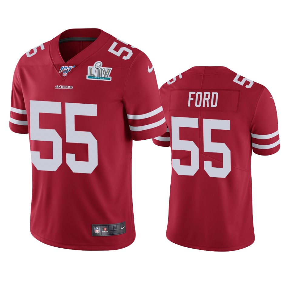 San Francisco 49ers Dee Ford Scarlet Super Bowl Liv Vapor Limited Jersey - Cocomos