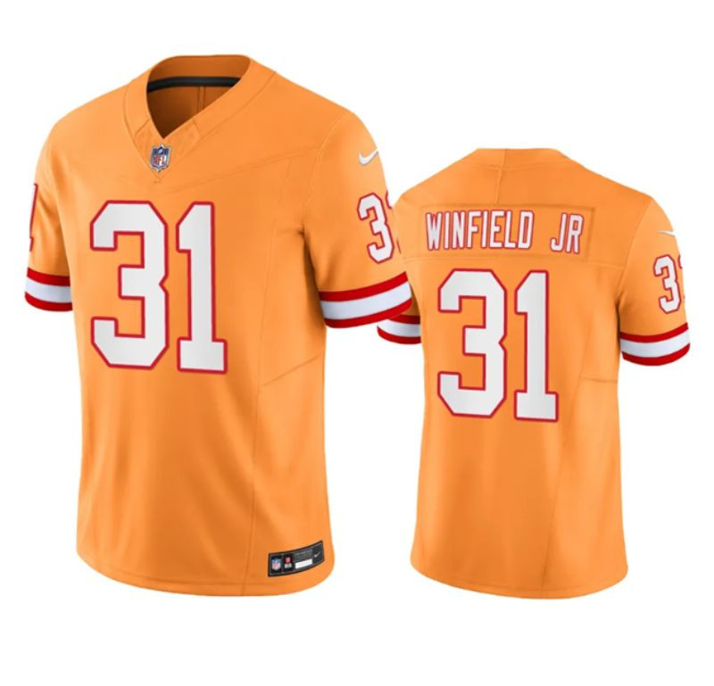 Tampa Bay Buccaneers #31 Antoine Winfield Jr Orange Throwback Limited Stitched Jersey - Cocomos