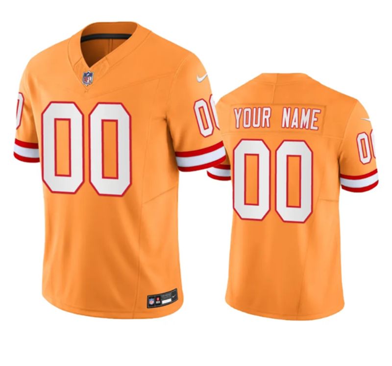 Tampa Bay Buccaneers Active Player Custom Orange Throwback Limited Stitched Jersey - Cocomos