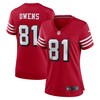 Terrell Owens San Francisco 49ers Womens Alternate Game Jersey - Scarlet Nfl