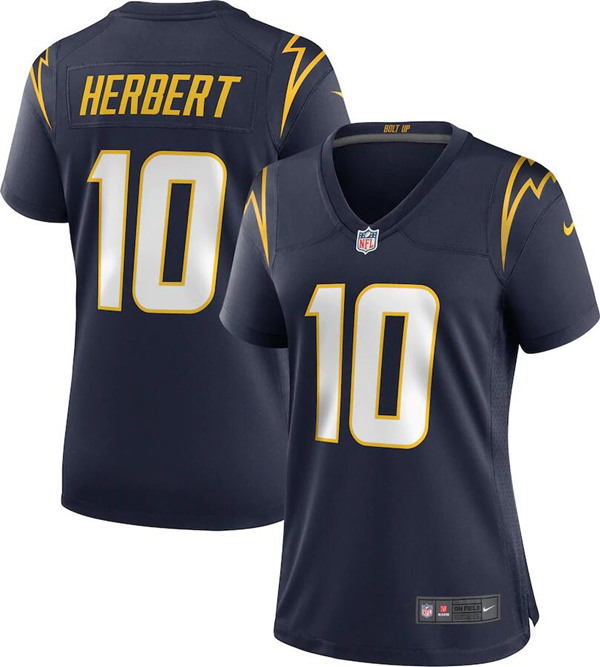 Womens Los Angeles Chargers #10 Justin Herbert Navy 2020 Stitched Jersey - Cocomos