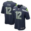 12s Seattle Seahawks Nike Game Jersey - College Navy