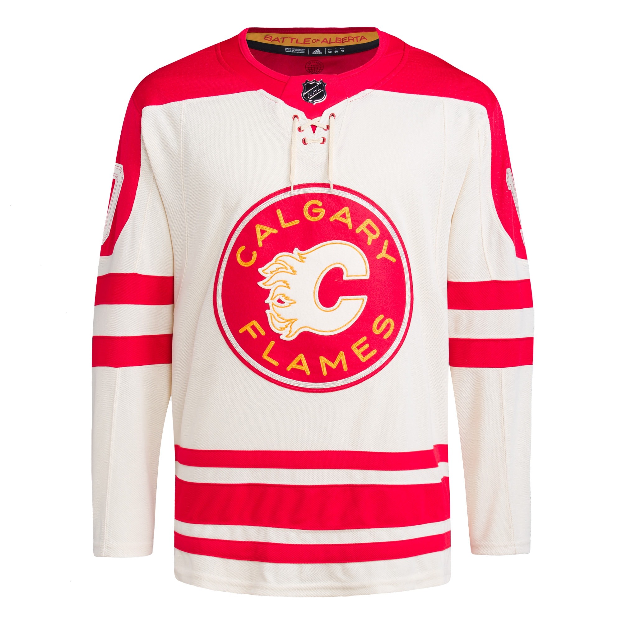 Jonathan Huberdeau Calgary Flames adidas 2023 NHL Heritage Classic Primegreen Authentic Player Jersey – Cream