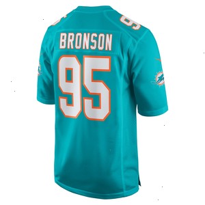 Josiah Bronson Miami Dolphins Nike Home Game Player Jersey - Aqua