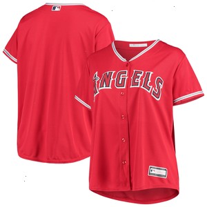 Los Angeles Angels Women's Plus Size Alternate Replica Team Jersey - Red