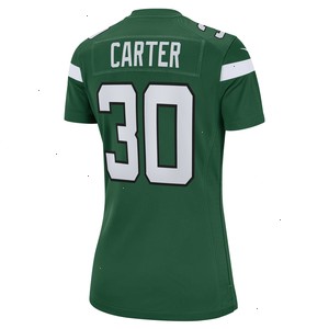Michael Carter New York Jets Nike Women's Team Game Jersey - Gotham Green