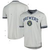 Milwaukee Brewers V-Neck Jersey - Gray