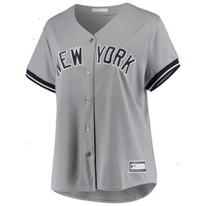 New York Yankees Women's Plus Size Road Replica Team Jersey - Gray