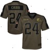 Nick Chubb Cleveland Browns Nike Youth 2021 Salute To Service Game Jersey - Olive