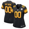  Pittsburgh Steelers Nike Women's Alternate Custom Game Jersey - Black