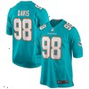 Raekwon Davis Miami Dolphins Nike Game Jersey - Aqua