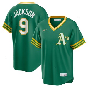Reggie Jackson Oakland Athletics Nike Road Cooperstown Collection Player Jersey - Kelly Green