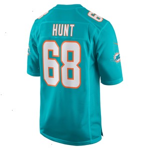 Robert Hunt Miami Dolphins Nike Game Jersey - Aqua