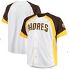 San Diego Padres Big & Tall Colorblock Full-Snap Jersey - White/Brown