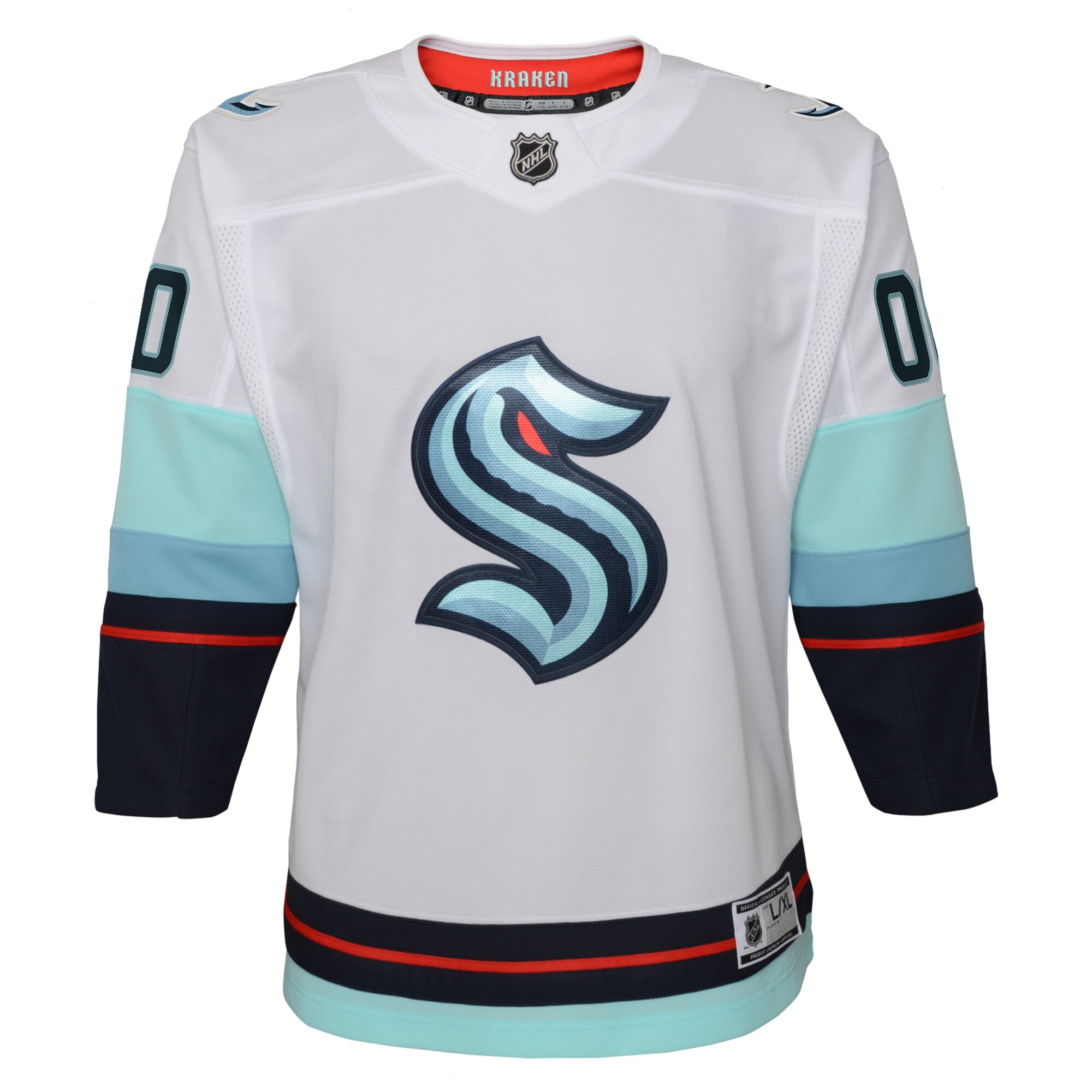 Seattle Kraken Youth Away Premier Custom Jersey - White