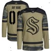 Seattle Kraken adidas Military Appreciation Team Authentic Custom Practice Jersey - Camo