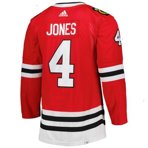 Seth Jones Chicago Blackhawks adidas Home Primegreen Authentic Pro Player Jersey - Red