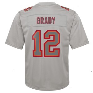 Tom Brady Tampa Bay Buccaneers Nike Youth Atmosphere Game Jersey - Gray